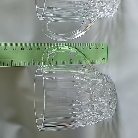 Cristal D'Arques-Durand mugs two Bretagne lead crystal clear hot beverage - Picture 6 of 12